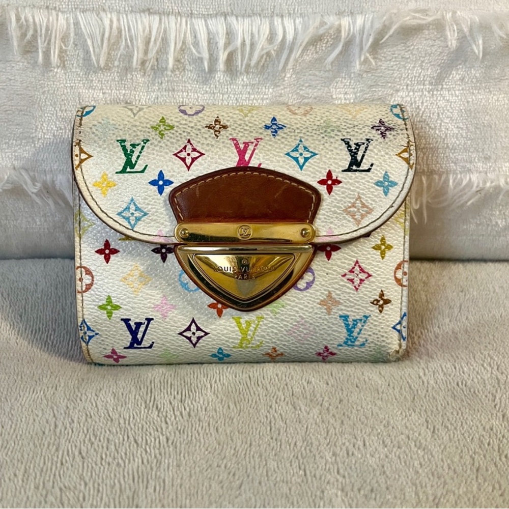 Authentic Louis Vuitton Monogram rainbow multicolor Portefeuille Murakami wallet